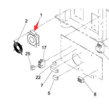 Panasonic SMT Fan para la máquina de la impresora de pantalla Sp60p-M (KXFP005AA00)